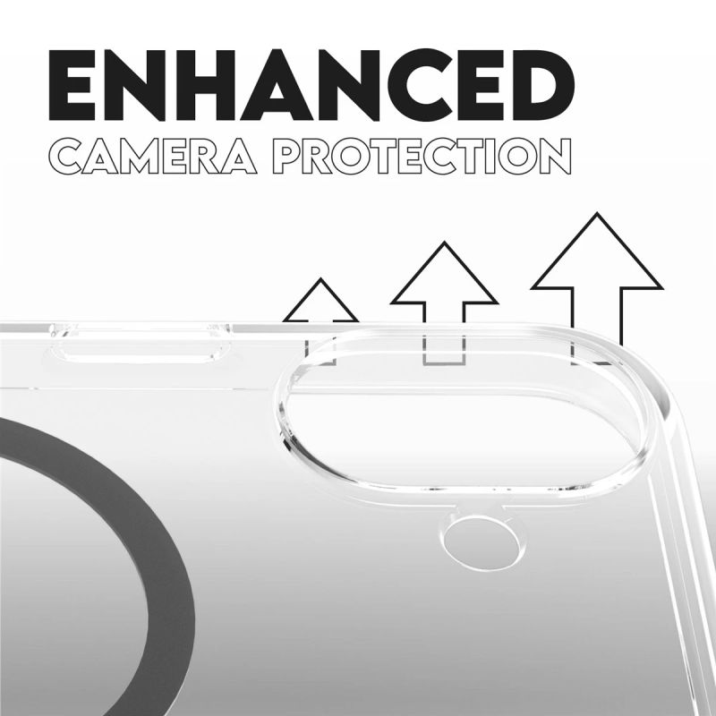 CARE Flagship case with Black MagSafe iPhone 16 Plus, Transparent