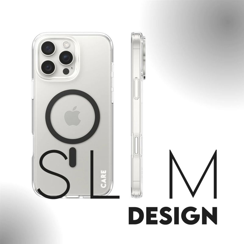 CARE Flagship case with Black MagSafe iPhone 16 Pro Max, Transparent