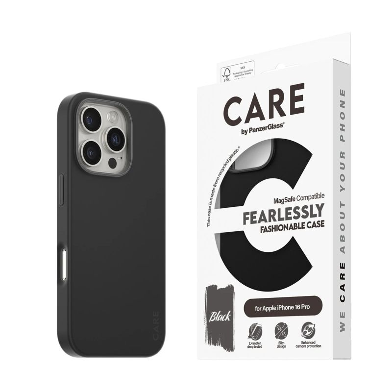 CARE Fashion case with MagSafe iPhone 16 Pro, Black