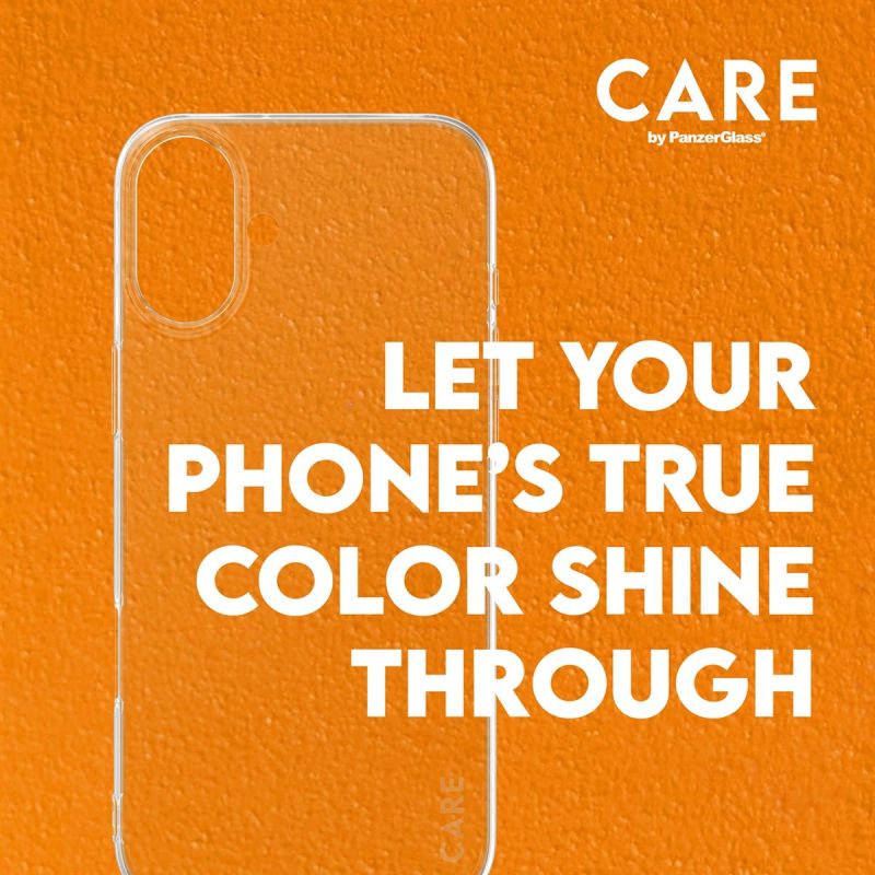 CARE by PanzerGlass Case Fashion X-Ray Soft Basic - Back protection - Apple - iPhone 16 Plus - Recycled plastic - Transparent