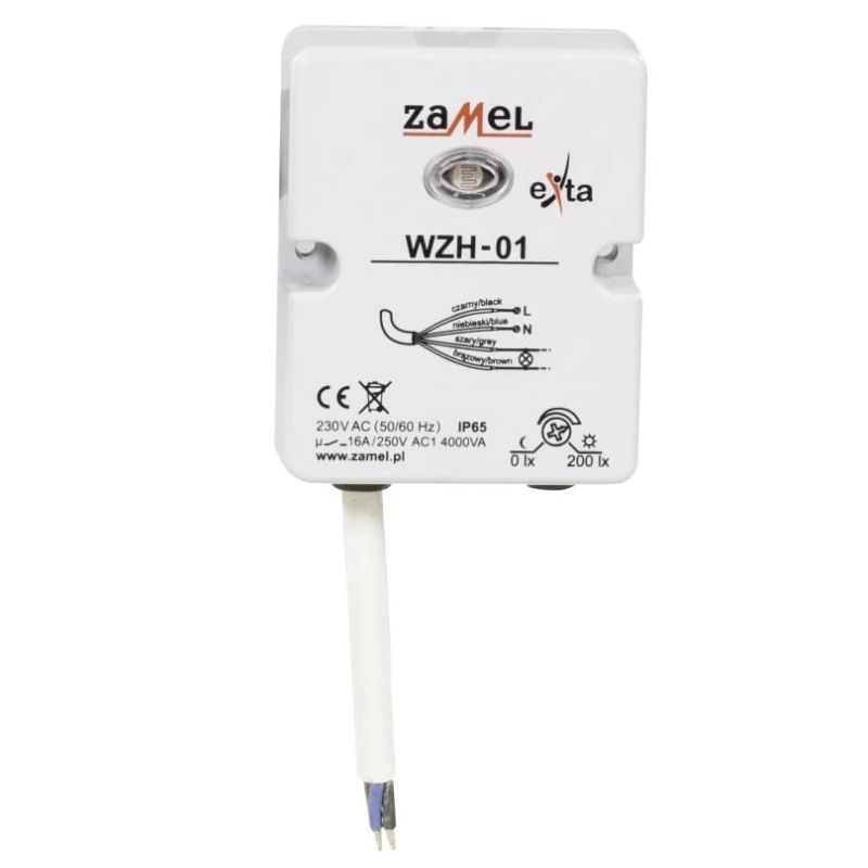 Krēslas relejs vzh-01 ip65 16a 0-200lx