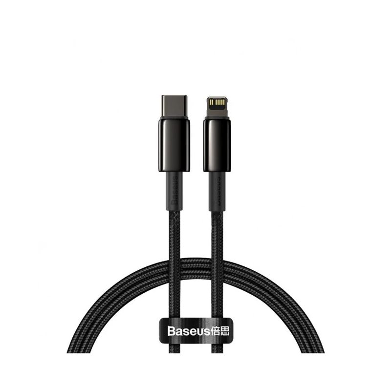 Baseus USB Type C - Lightning cable Power Delivery fast charge 20W 1m black ,CATLWJ-01,