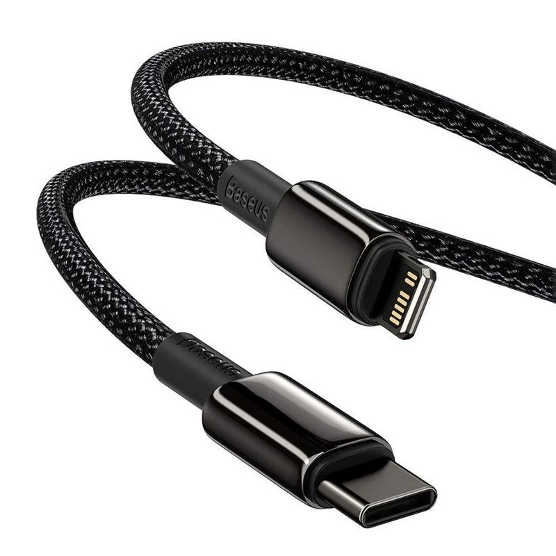 Baseus USB Type C - Lightning cable Power Delivery fast charge 20W 1m black ,CATLWJ-01,
