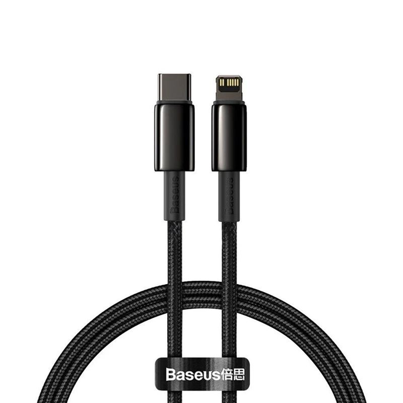 Baseus USB Type C - Lightning cable Power Delivery fast charge 20W 1m black ,CATLWJ-01,