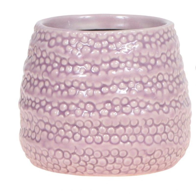 Puķu pods dots pot pink d9