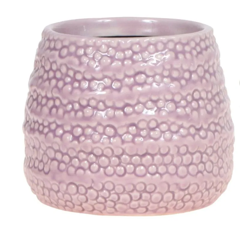 Puķu pods dots pot pink d9