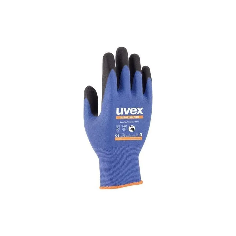 Safety gloves UVEX Athletic Lite ESD, size 8