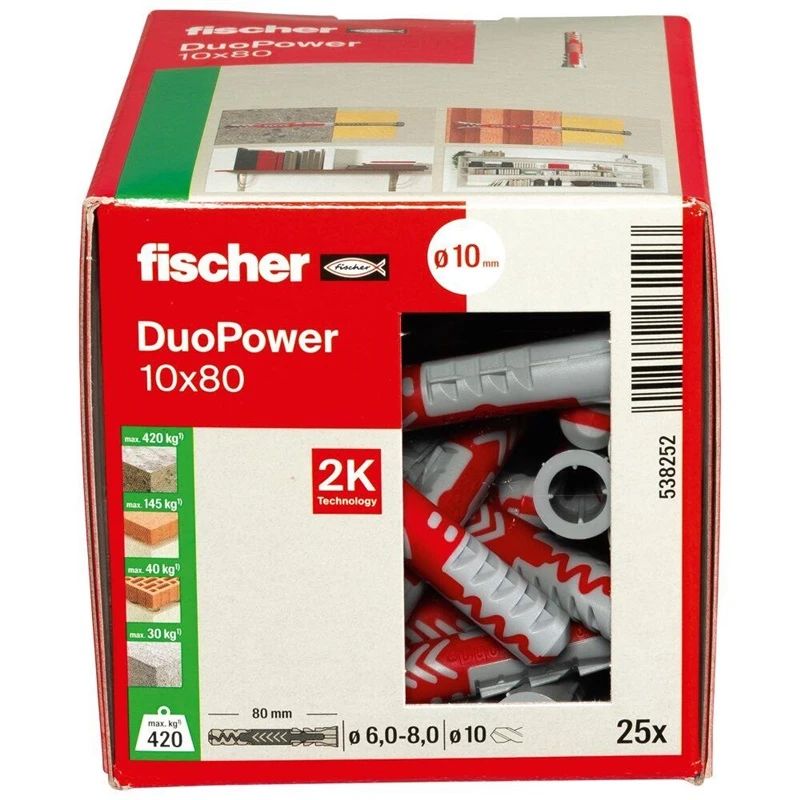 Universālas divkomponentu tapas 10x80 25gab