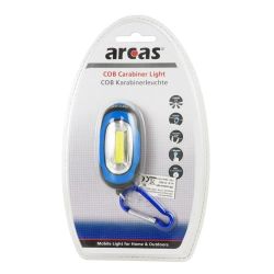 Mini lukturītis ar karabīni, COB LED + 2xCR2032, ARCAS