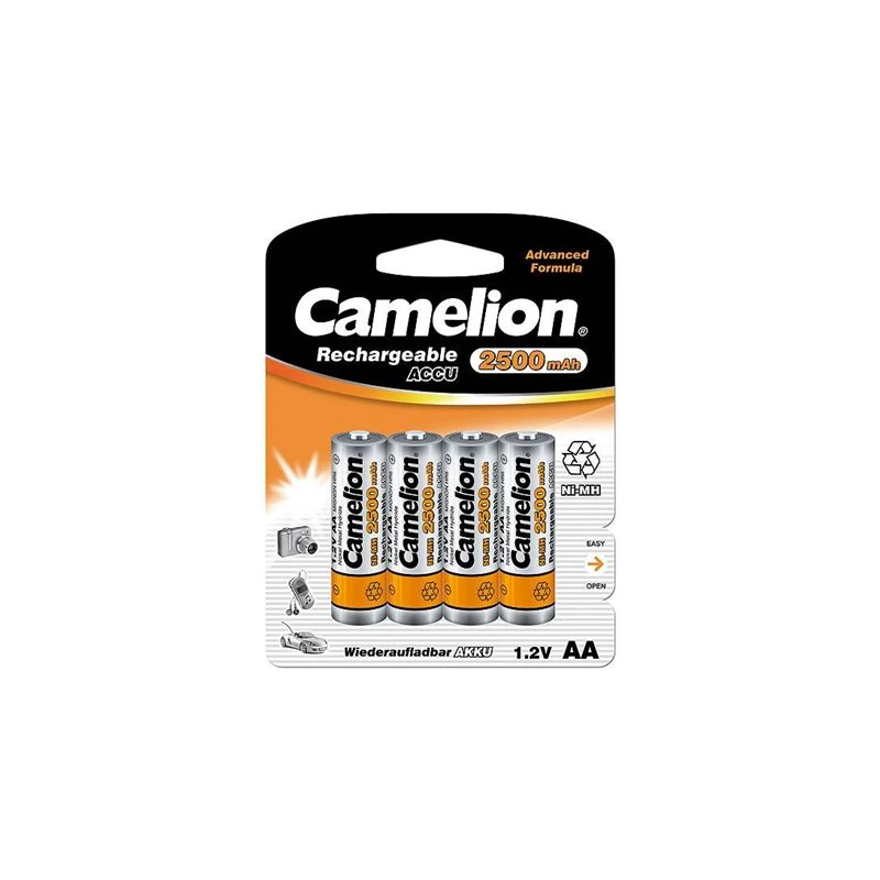 Camelion - AA-HR6 - 2500 mAh - Rechargeable Batteries Ni-MH - 4 pc,s,
