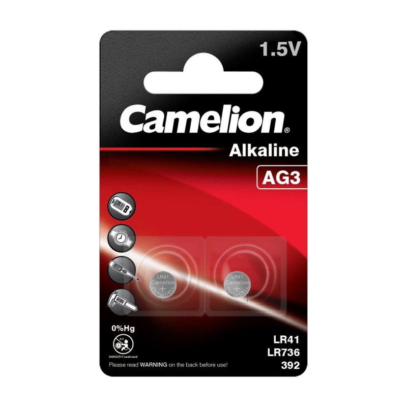 Camelion - AG3-LR41-LR736-392 - Alkaline Buttoncell - 2 pc,s,