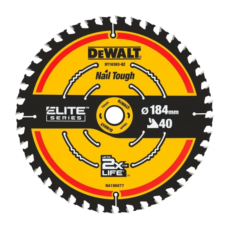 Circular saw blade DeWalt ELITE CSB 184x16mm 40T