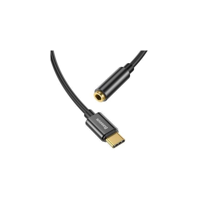 Adapteris Baseus USB-C to 3.5mm USB C. 3.5mm 0.05 m melna