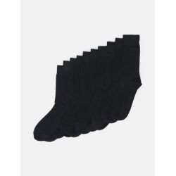 Zeķes vīriešu melna 43-46 10 pāri