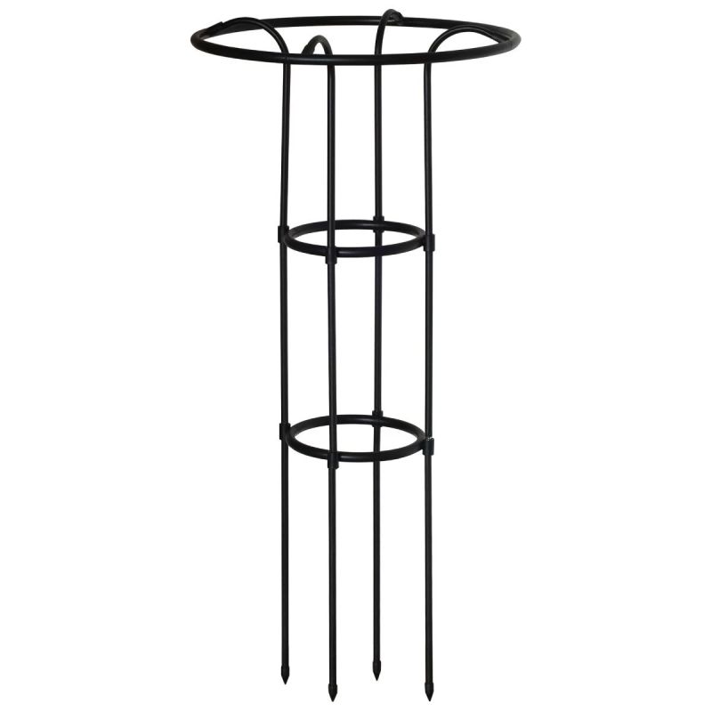 Atbalsts telpaugiem D25-D48cm H100cm, melns