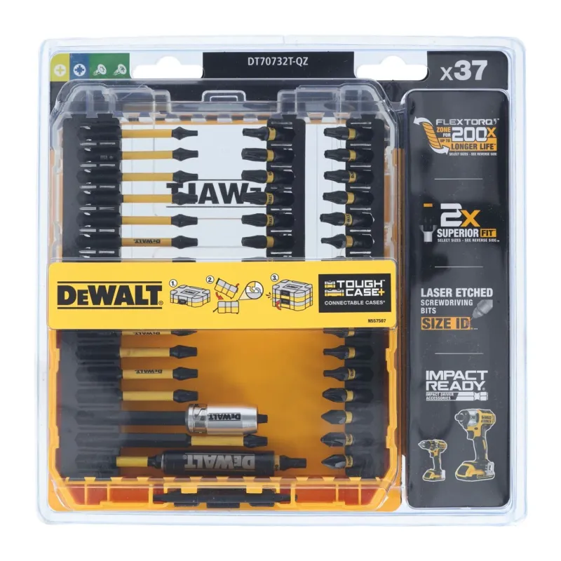 Flextorq Impact Bit Set, DeWALT, 37 pcs