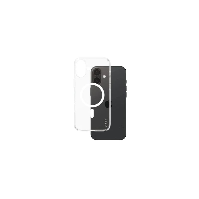 CARE Flagship case with White MagSafe iPhone 16 Plus, Transparent