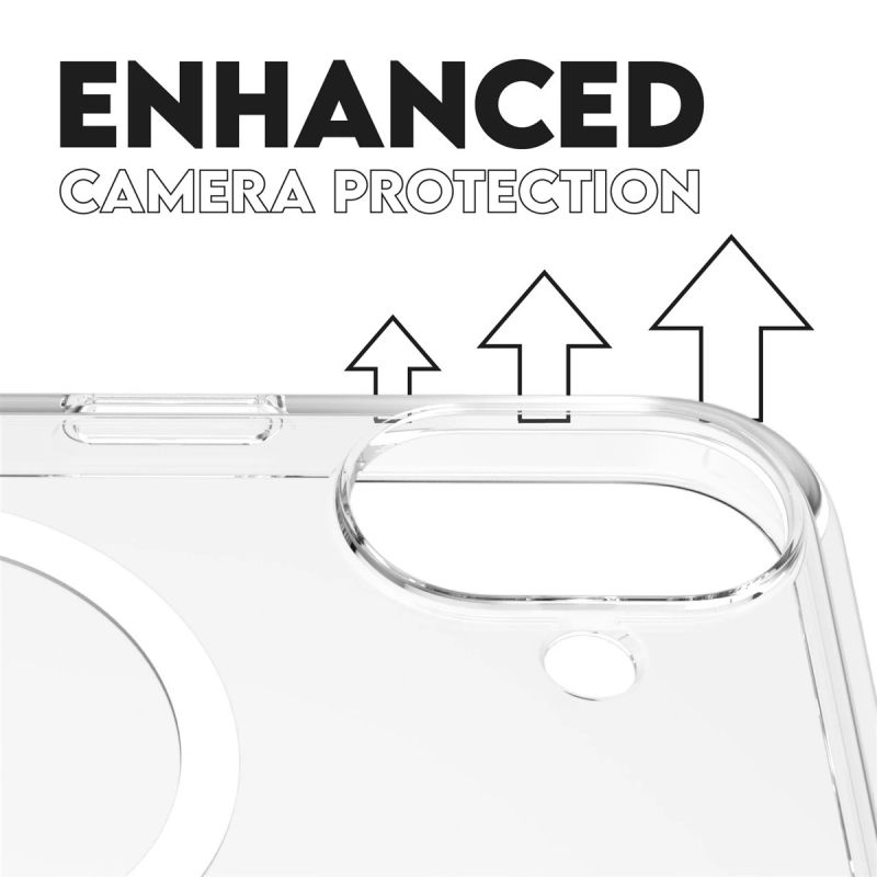 CARE Flagship case with White MagSafe iPhone 16 Plus, Transparent