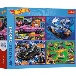 TREFL HOT WHEELS puzzle set, 4x250 pcs