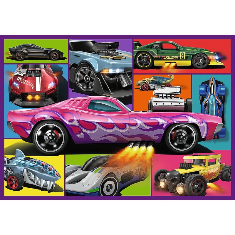 TREFL HOT WHEELS Pužļu komplekts 4x250 gab.