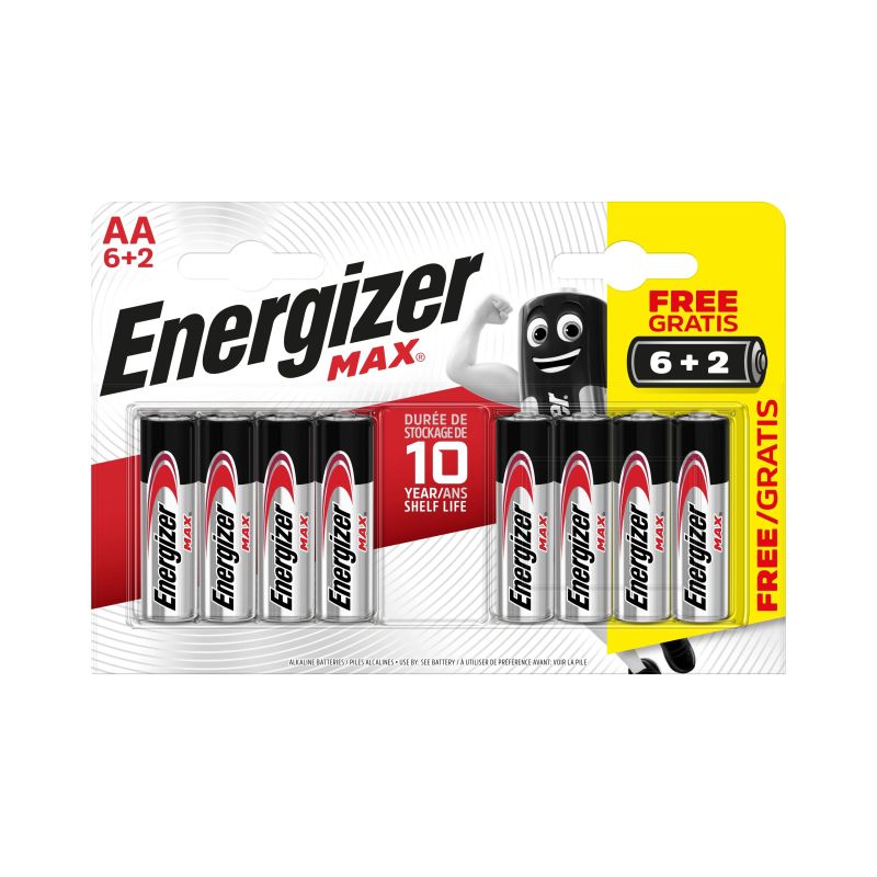 Baterijas energizer maxaa b6+2 1.5v
