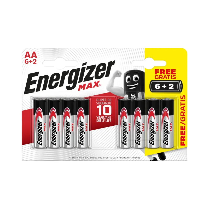 Baterijas energizer maxaa b6+2 1.5v