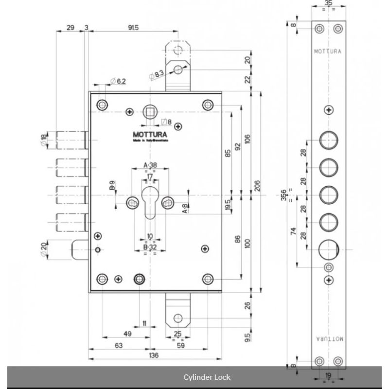 Slēdzene ielaižama 85.971s28t pa kreisi