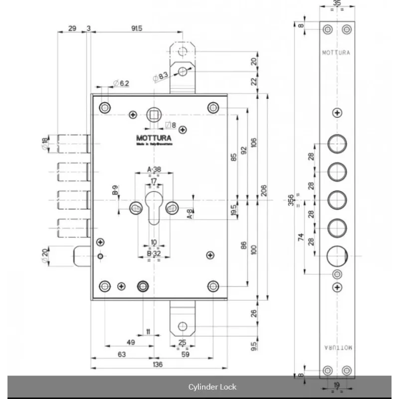 Slēdzene ielaižama 85.971s28t pa kreisi