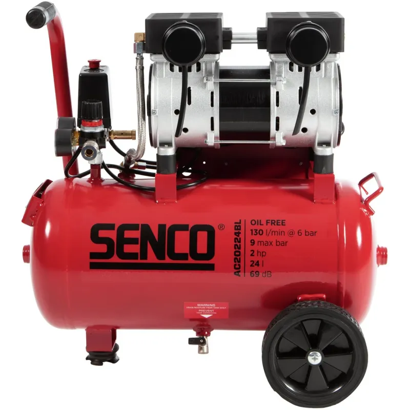 SENCO Bezeļļas kompresors 24L, 9Bar, 1.5kW, 2HP