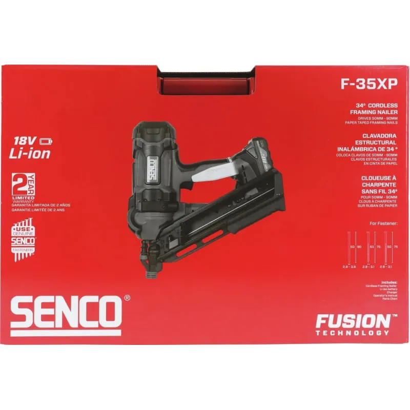 Akumuliatorinė viniakalė 34°, F-35XP-GE-HE, SENCO, 18V, 4 Ah