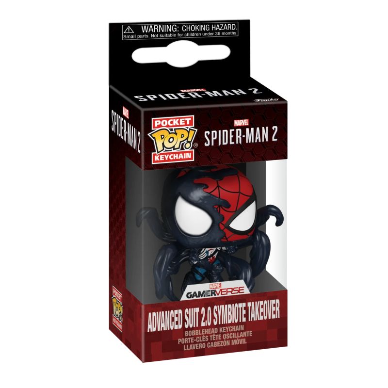 FUNKO POP! atslēgu piekariņš: Marvel: Spider-Man 2 - Advanced Suit 2.0 ,Symbiote Takeover,