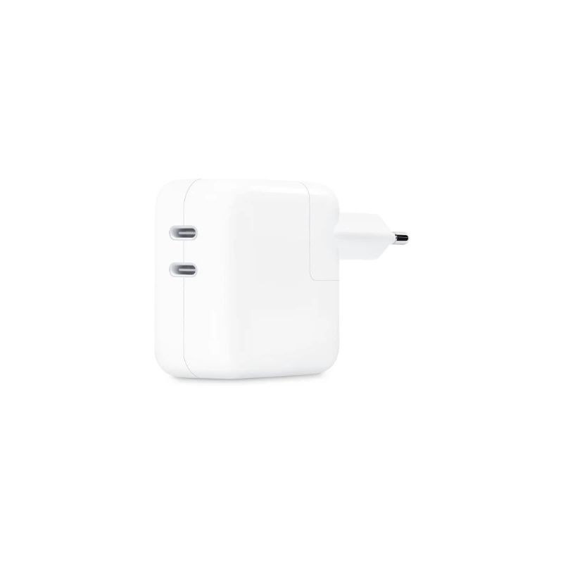 MW2K3ZM-A 35W Dual USB-C Power Adapter, White