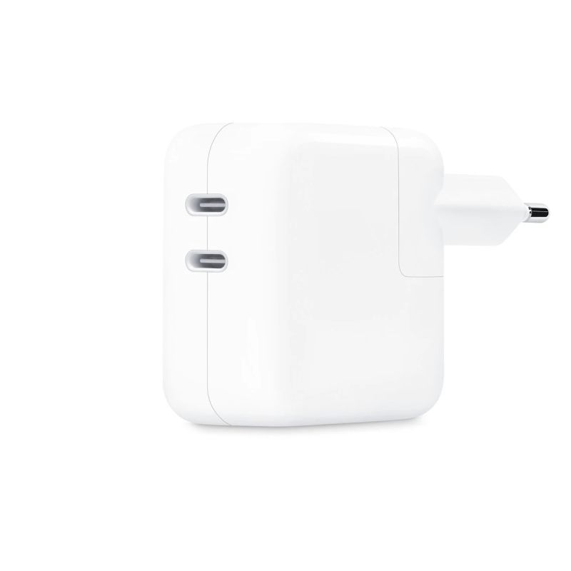MW2K3ZM-A 35W Dual USB-C Power Adapter, White