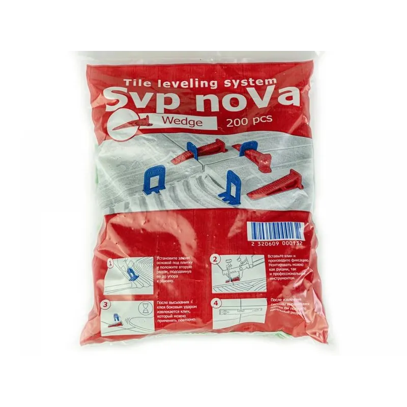 Plytelių pritraukėjo pleištas T-NOVA 200vnt.