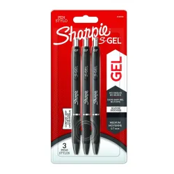 Rašiklis „Sharpie S-GEL, juodas, blist., 3 vnt.