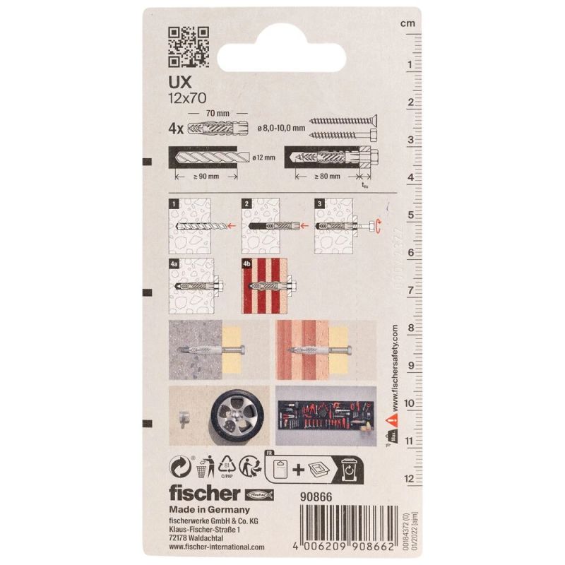 UX 12X70 dībelis blist.