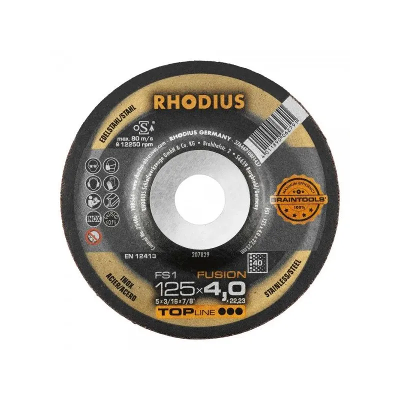 Met. šlif. diskas „RHODIUS FS1 125x4 mm