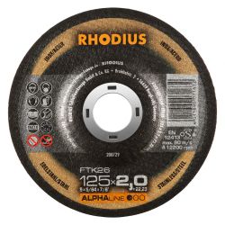 Griešanas disks FTK26 125x2,0 mm. RHODIUS