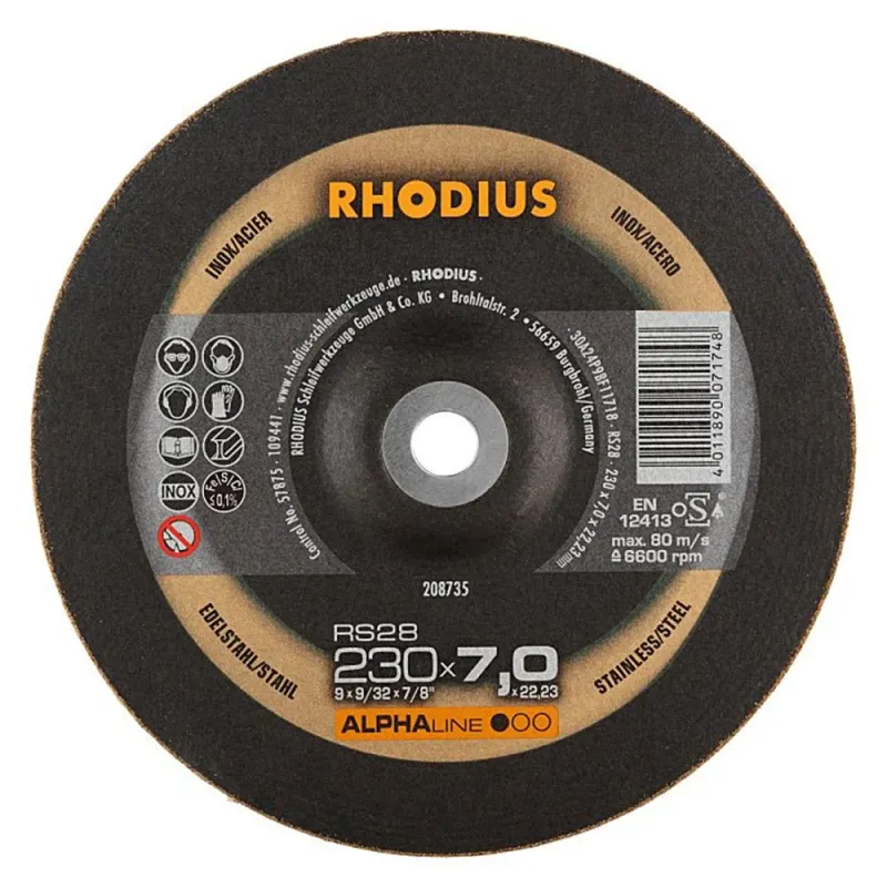 Slīpēšanas disks„RHODIUS 230x7x22,2 mm