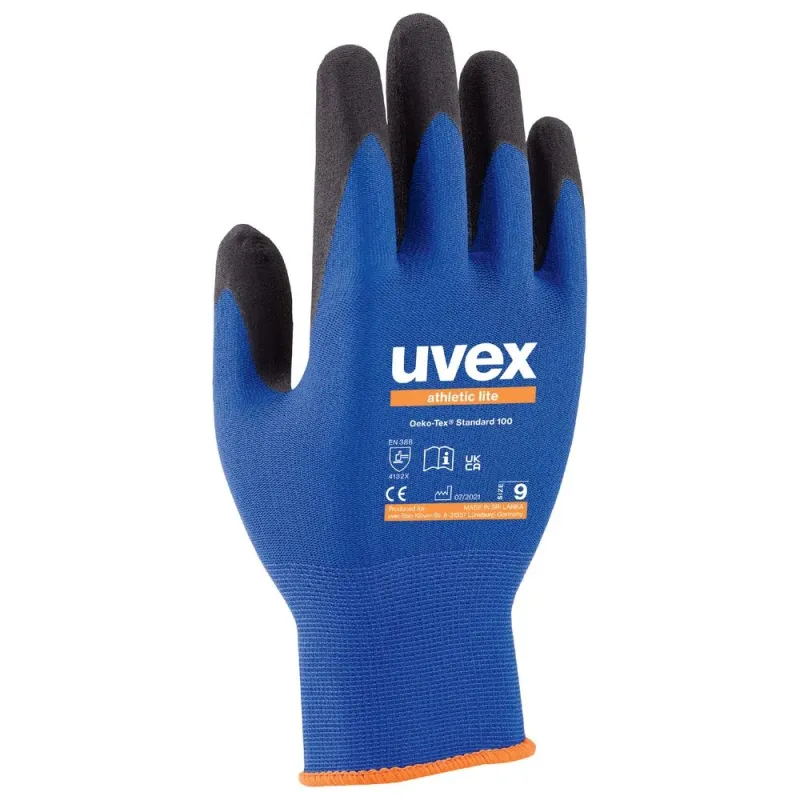 Pirštinės aplietos PU UVEX Athletic lite, 9 dyd.