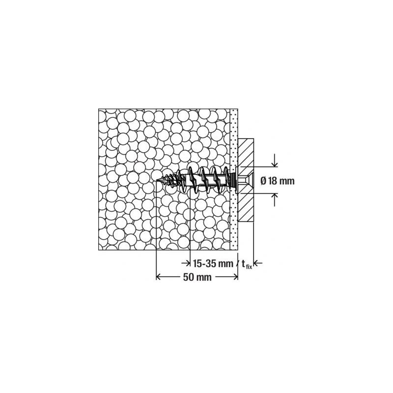 Enkurs izolācijas materiāliem FID50 II, Fischer, 4 gab.