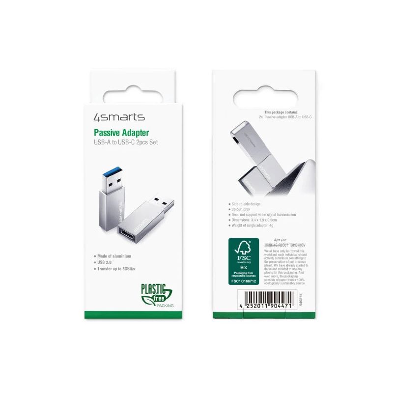 Passive Adapter USB-A 3.0 to USB-C 2pcs Set