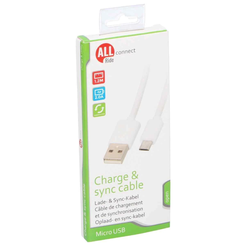 Lādētājs micro USB 1,2m 2A