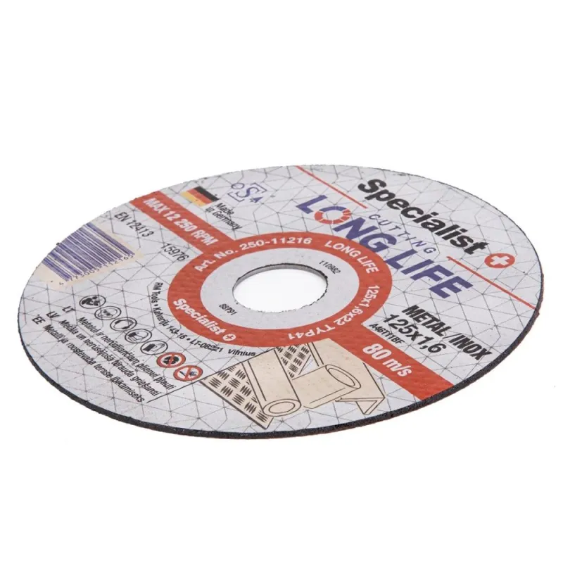 SPECIALIST+ metalo pj.diskas LONG LIFE, 125x1.6x22 mm