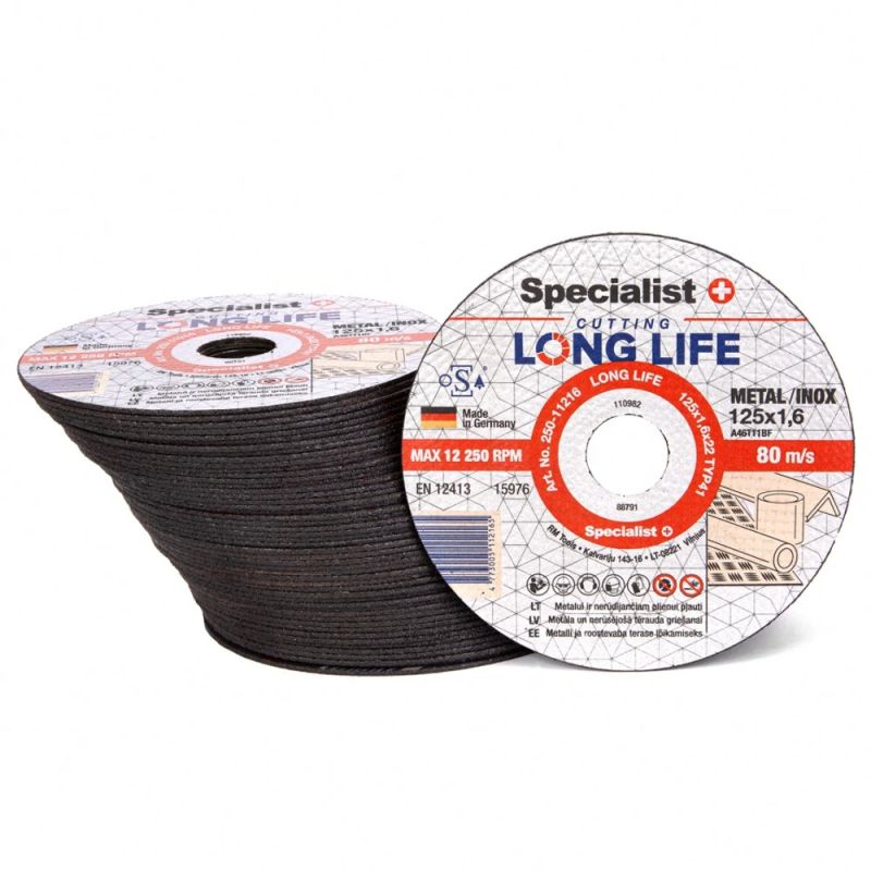 SPECIALIST+ metal cutting disc LONG LIFE, 125x1.6x22 mm