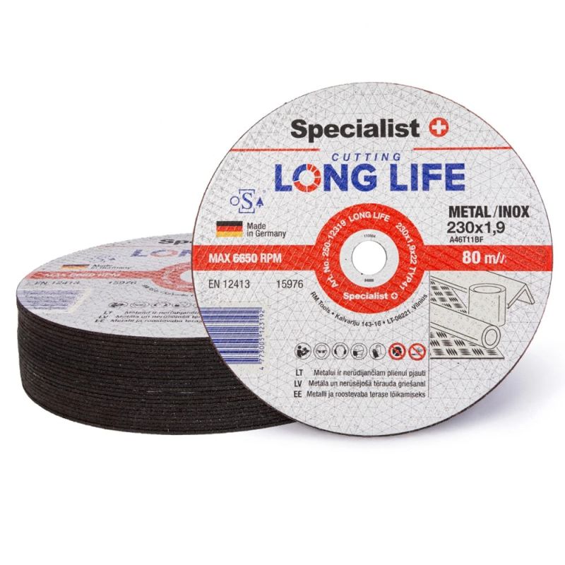 SPECIALIST+ metal cutting disc LONG LIFE, 230x1.9x22 mm