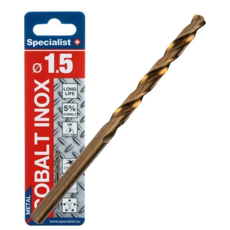 SPECIALIST+ metal drill bit COBALT, 1.5 mm