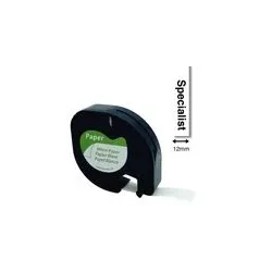 SPECIALIST+ dymo LETRATAG comp., 12 mm paper, B-W