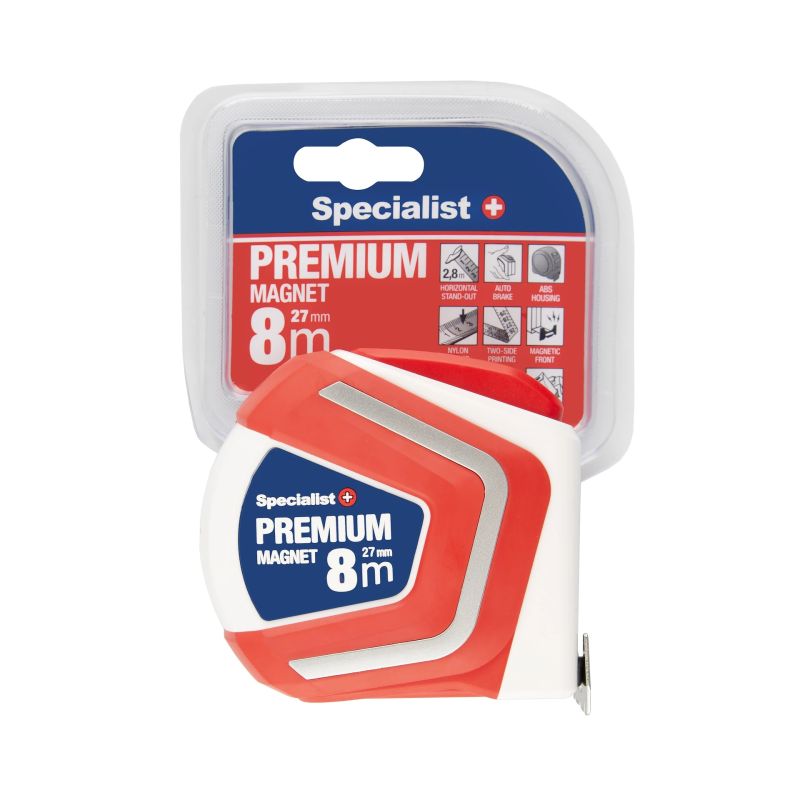 SPECIALIST+ mērlente PREMIUM 8 m, 27 mm
