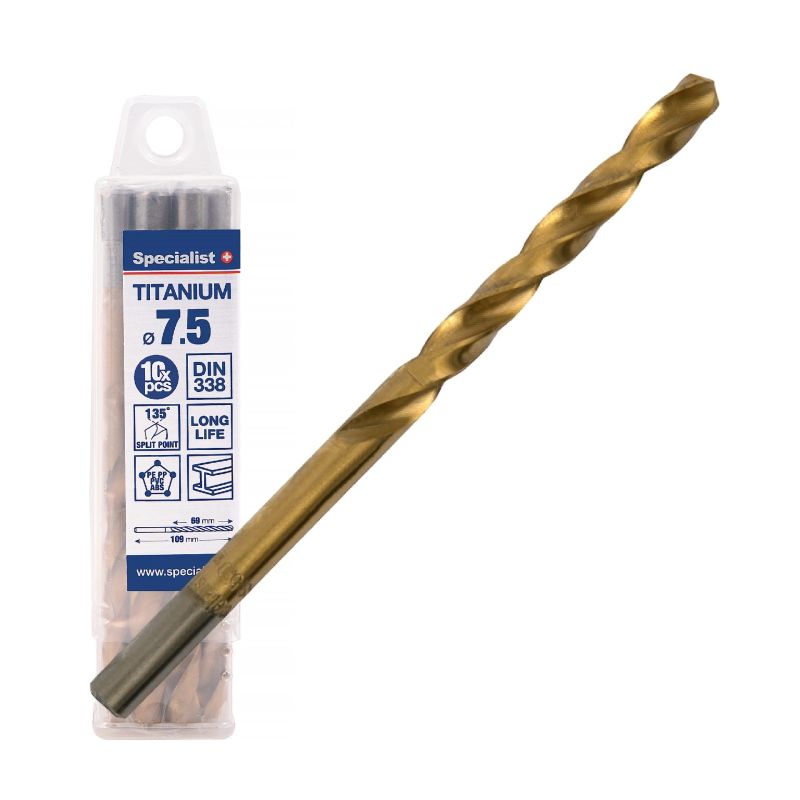 SPECIALIST+ metallipuur TITAN, 7.5 mm, 10 tk